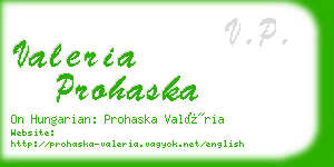 valeria prohaska business card